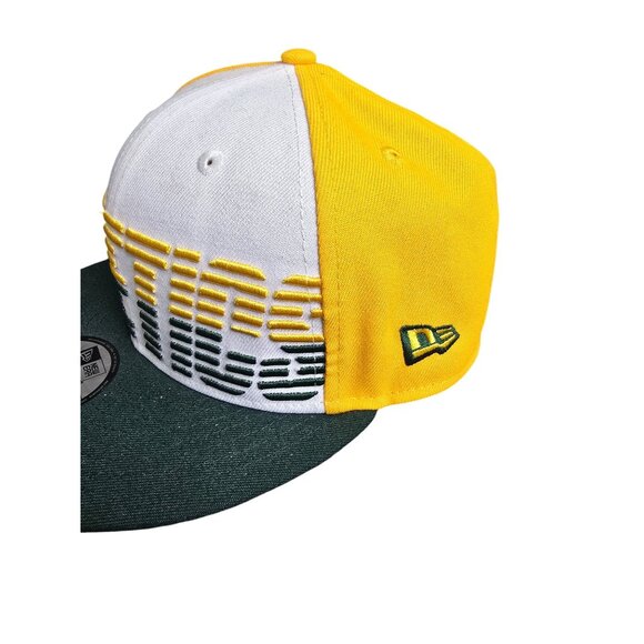 Oakland Athletics New Era 9Fifty Snapback Hat Yellow/Green Adjustable Fit - Picture 4 of 8